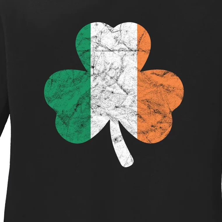 Irish Shamrock St Patricks Day Ladies Long Sleeve Shirt