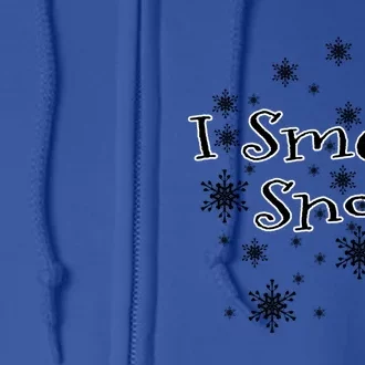 I Smell Snow Funny Gift Christmas New Year Holiday Gift Full Zip Hoodie