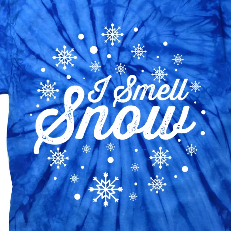 I Smell Snow Funny Holiday Snowflakes Cute Gift Tie-Dye T-Shirt