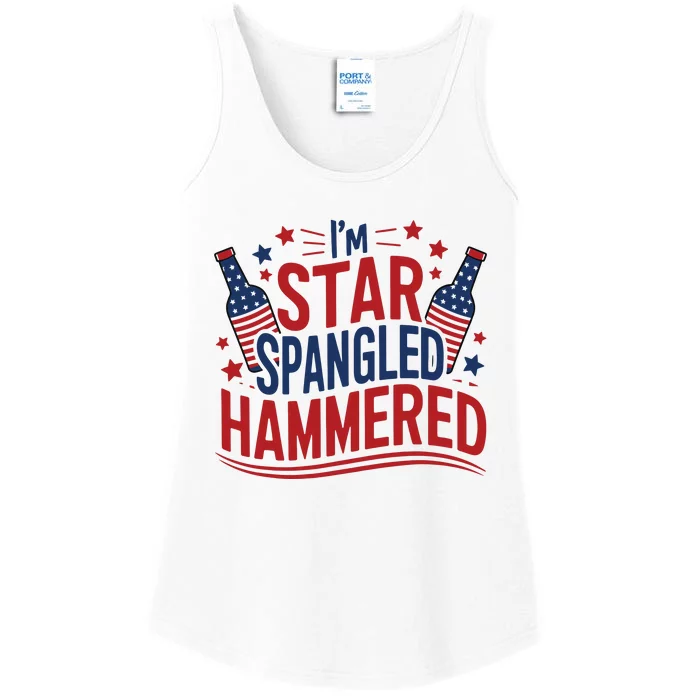 Im Star Spangled Hammered Funny 4th Of July Ladies Essential Tank