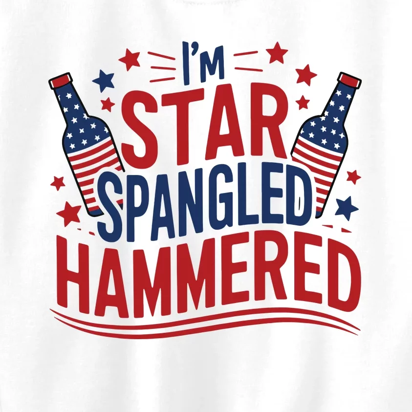 Im Star Spangled Hammered Funny 4th Of July Kids Sweatshirt