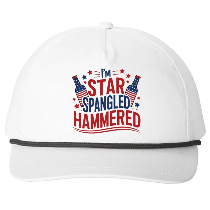 Im Star Spangled Hammered Funny 4th Of July Snapback Five-Panel Rope Hat