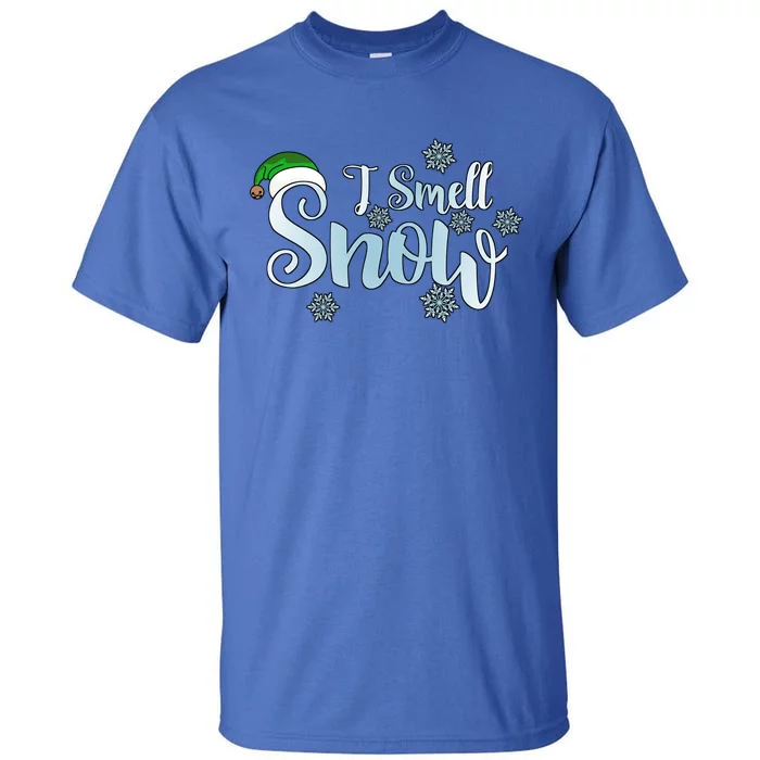 I Smell Snow Cute Snowflakes Snowy Winter Christmas Gift Tall T-Shirt