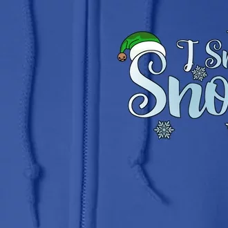 I Smell Snow Cute Snowflakes Snowy Winter Christmas Gift Full Zip Hoodie