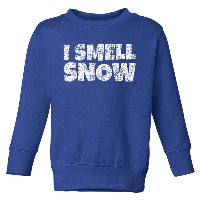 I Smell Snow Cute Gift Toddler Sweatshirt