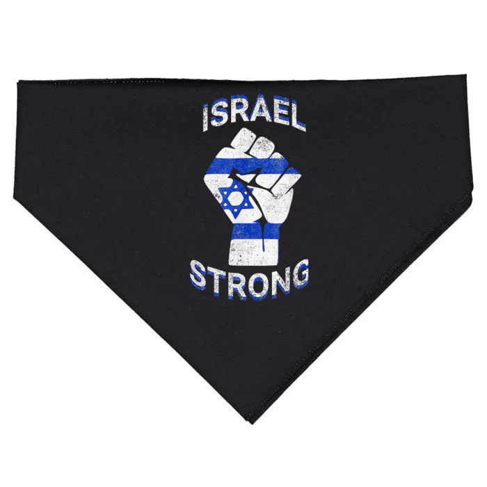 Israel Strong Support Stand With Israel Love Jewish Pride USA-Made Doggie Bandana