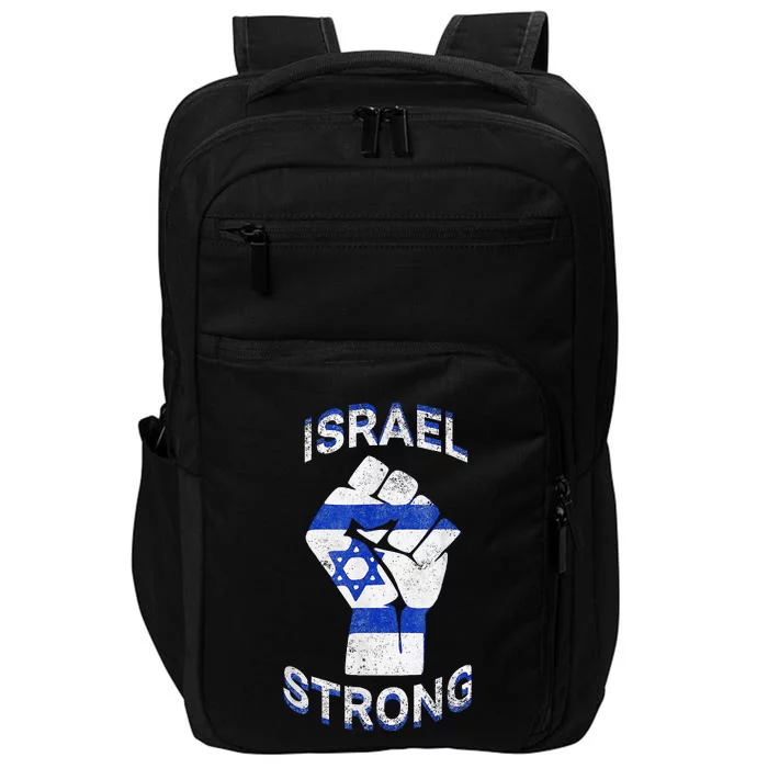 Israel Strong Support Stand With Israel Love Jewish Pride Impact Tech Backpack