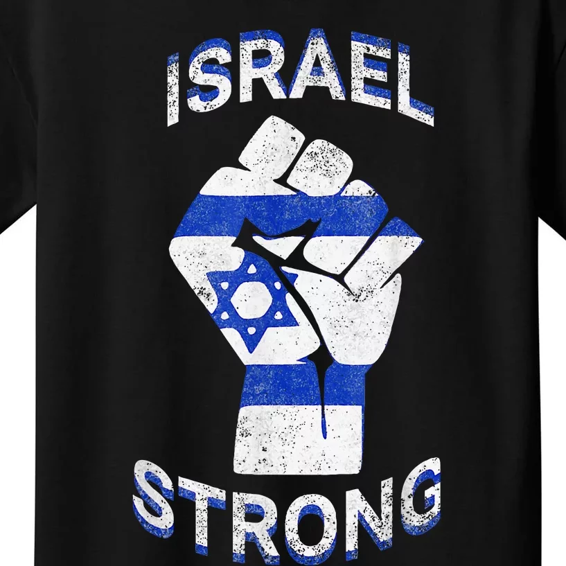 Israel Strong Support Stand With Israel Love Jewish Pride Kids T-Shirt