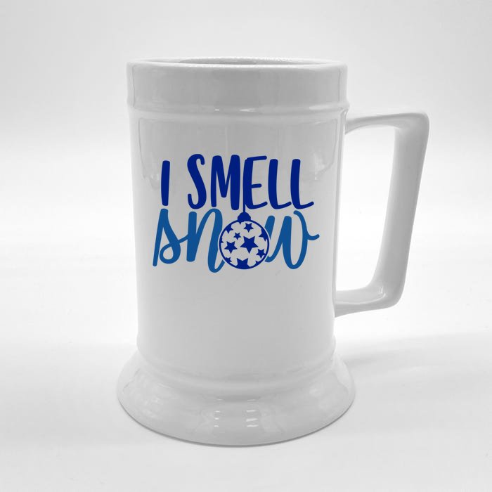 I Smell Snow Winter Xmas Funny Snow Vibe Meaningful Gift Front & Back Beer Stein