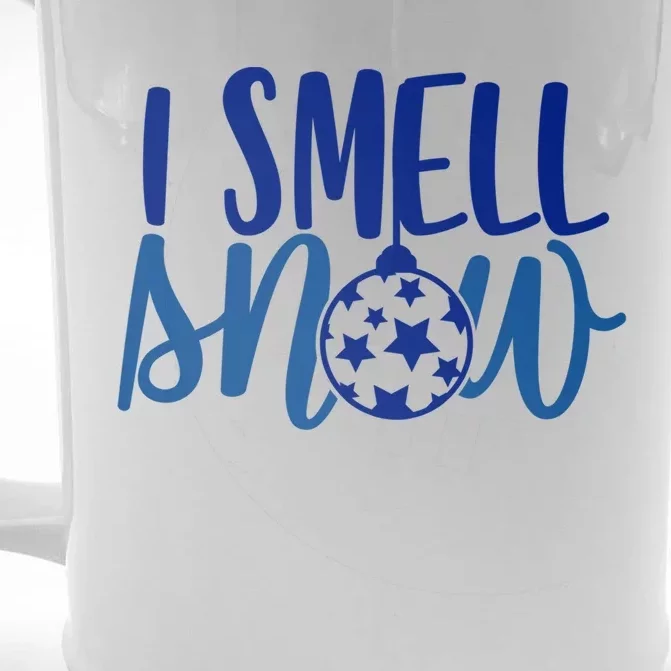 I Smell Snow Winter Xmas Funny Snow Vibe Meaningful Gift Front & Back Beer Stein