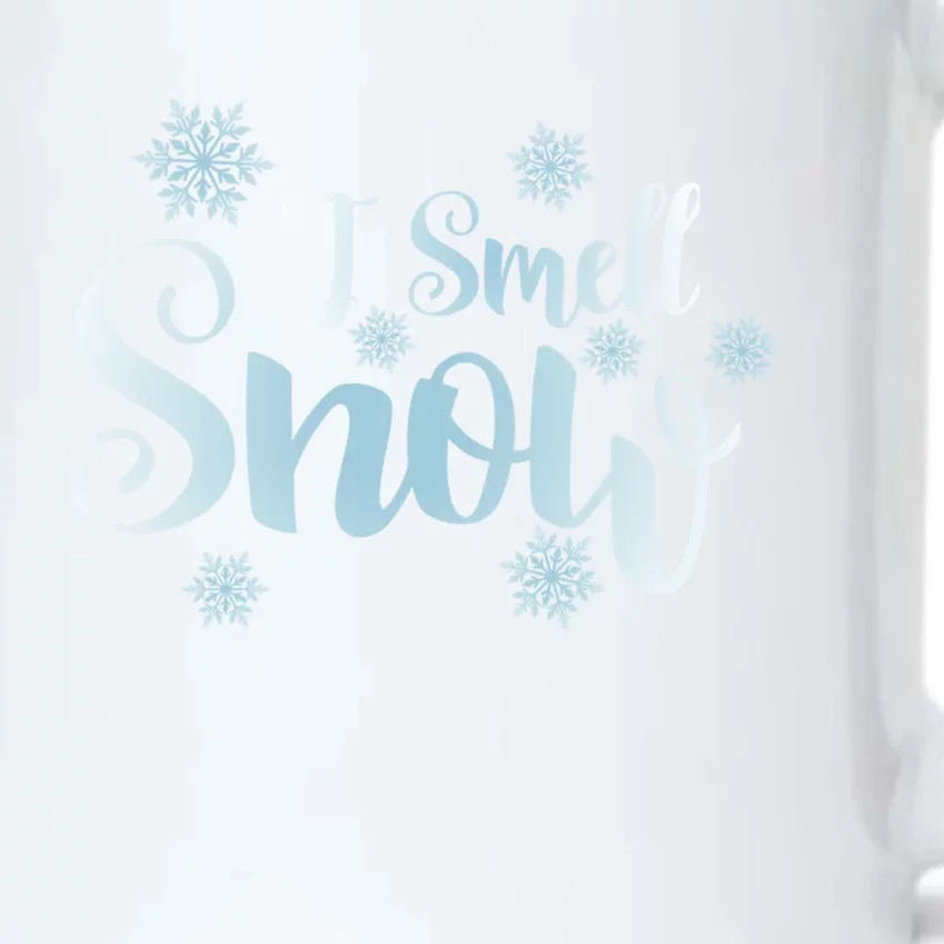 I Smell Snow Cute Snowflakes Snowy Winter Holiday Christmas Gift Black Color Changing Mug