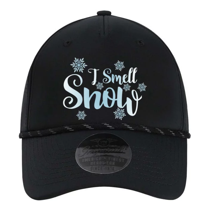 I Smell Snow Cute Snowflakes Snowy Winter Holiday Christmas Gift Performance The Dyno Cap