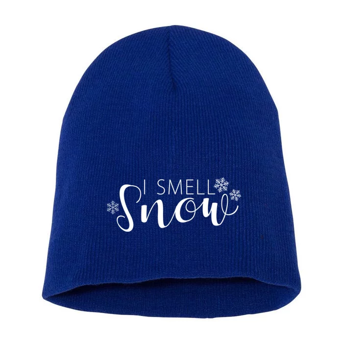 I Smell Snow Winter Clothes Gift Short Acrylic Beanie