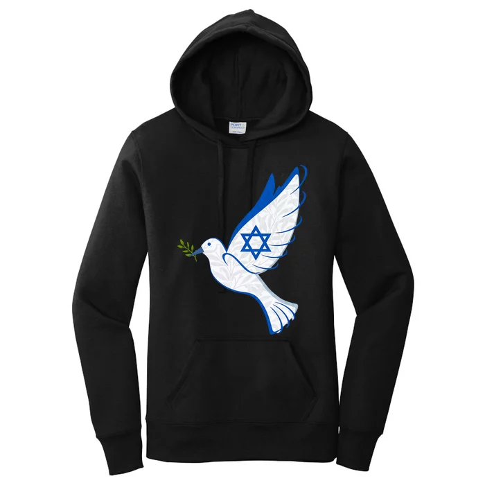 Israel Strong Support Stand Strong Peace Love Jewish Women's Pullover Hoodie