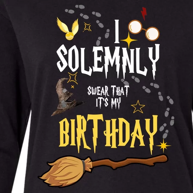 I Solemnly Swear That It's My Birthday Womens Cotton Relaxed Long Sleeve T-Shirt