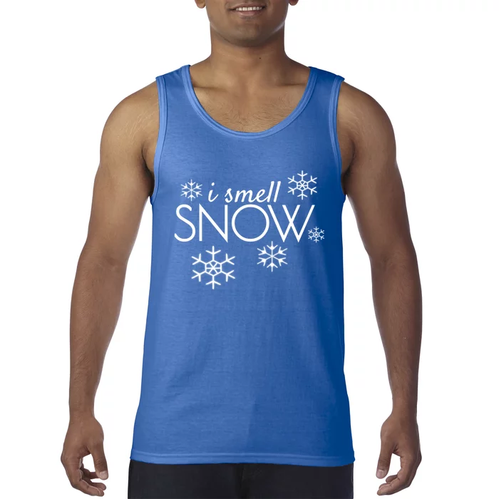 I Smell Snow Cute Gift Funny Holiday Funny Gift Under 20 Snowflakes Gift Tank Top