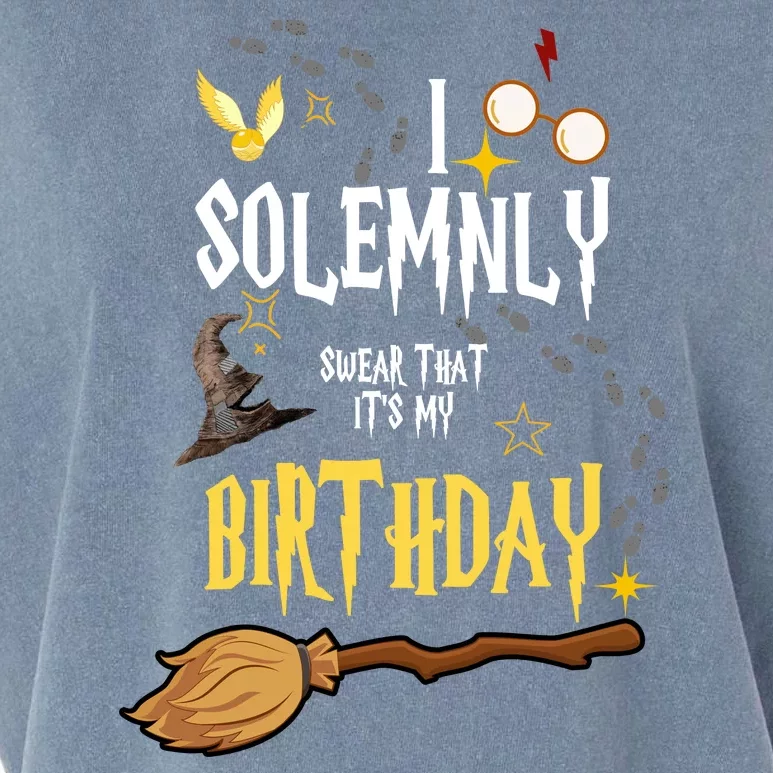 I Solemnly Swear That It's My Birthday Funny Garment-Dyed Women's Muscle Tee