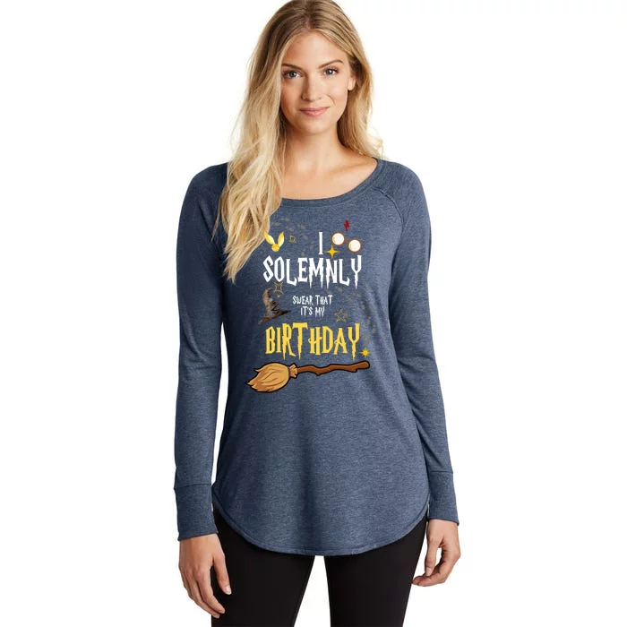 I Solemnly Swear That It's My Birthday Funny Women's Perfect Tri Tunic Long Sleeve Shirt