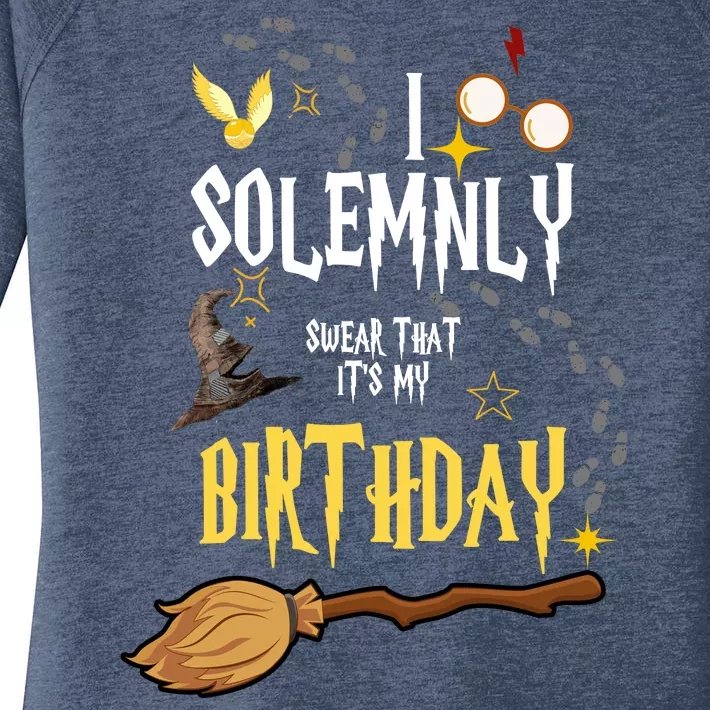 I Solemnly Swear That It's My Birthday Funny Women's Perfect Tri Tunic Long Sleeve Shirt