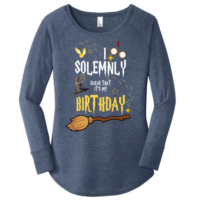 I Solemnly Swear That It's My Birthday Funny Women's Perfect Tri Tunic Long Sleeve Shirt