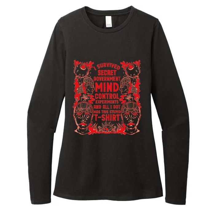 I Survived Secret Governt Mind Control Experit Womens CVC Long Sleeve Shirt