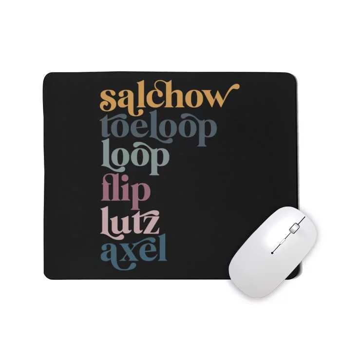 Ice Skating Salchow Toeloop Flip Lutz Axel Figure Skaters Mousepad