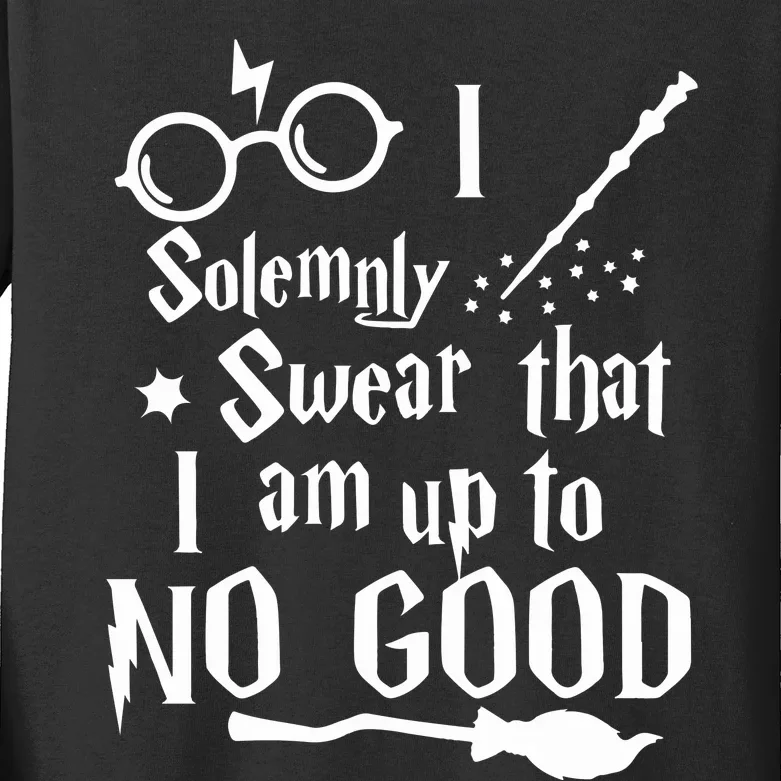 I Solemnly Swear That I Am Up To No Good Kids Long Sleeve Shirt