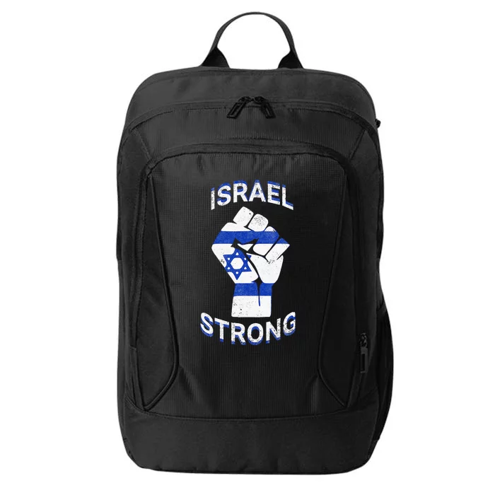 Israel Strong Support Stand With Israel Love Jewish Pride City Backpack