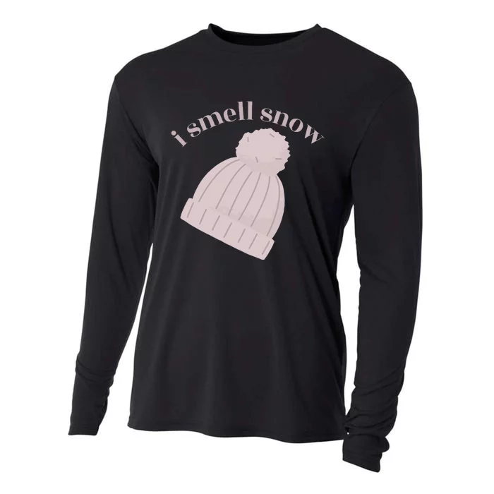 I smell snow Novelty Funny Winter Snow Day Sno Cooling Performance Long Sleeve Crew