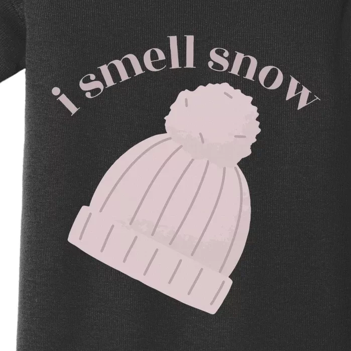 I smell snow Novelty Funny Winter Snow Day Sno Baby Bodysuit