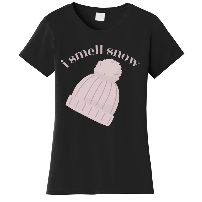 I smell snow Novelty Funny Winter Snow Day Sno Women's T-Shirt