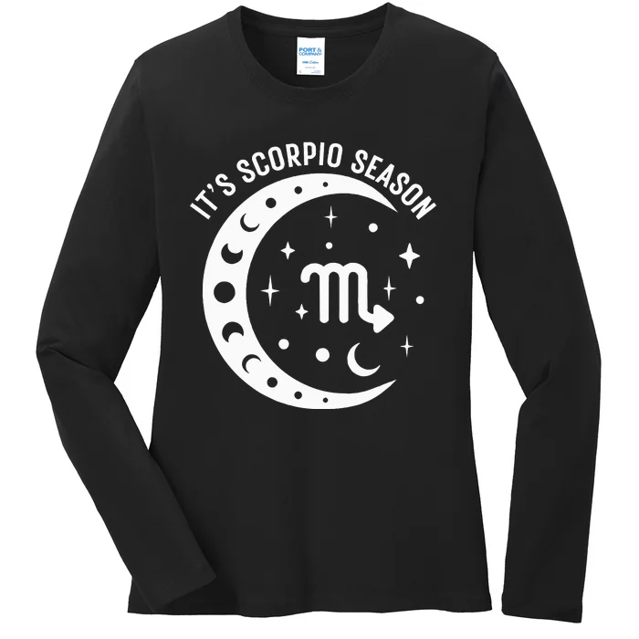 It's Scorpio Season Star Sign Zodiac Constellation Horoscope Ladies Long Sleeve Shirt