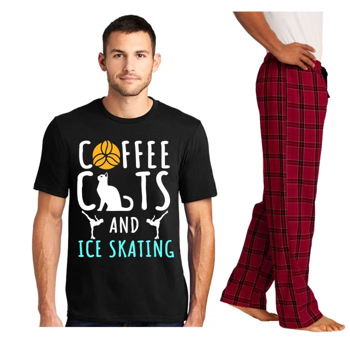 Ice Skating Skater Sport Cat Coffee Lover Pajama Set