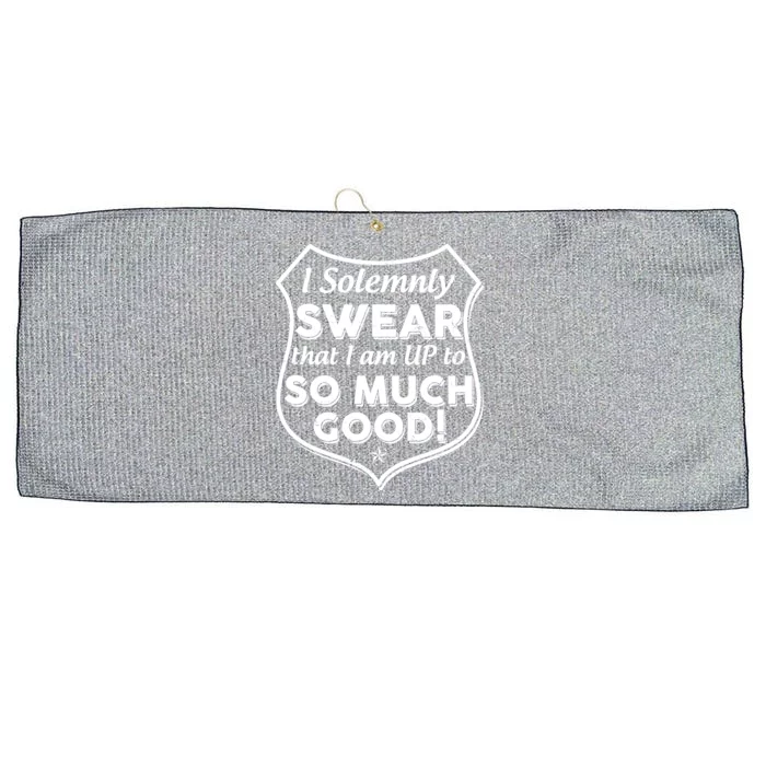 I Solemnly Swear That I Am Up To So Much Good Large Microfiber Waffle Golf Towel