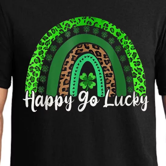 Irish Shamrock St. Patrick's Day HAPPY GO LUCKY Pajama Set