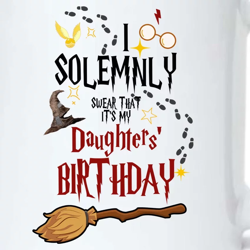 I Solemnly Swear That It's My Daughters' Birthday Black Color Changing Mug