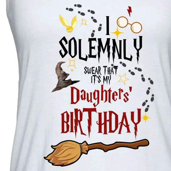 I Solemnly Swear That It's My Daughters' Birthday Ladies Essential Flowy Tank