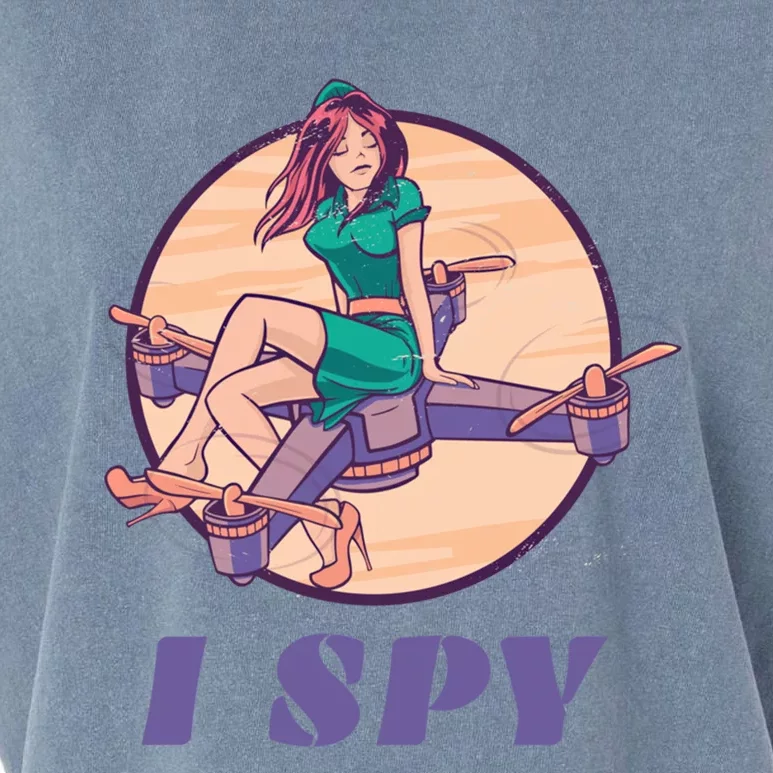 I Spy Spy Drone Pilot Toy Camera Drone Gift Garment-Dyed Women's Muscle Tee