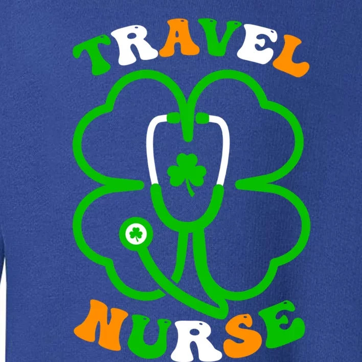 Irish Shamrock Stethoscope Travel Nurse St Patricks Day Gift Toddler Sweatshirt