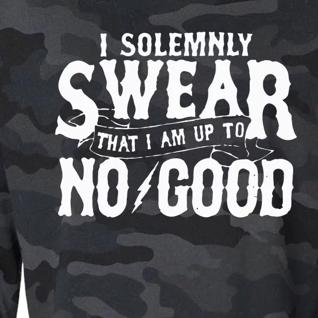 I Solemnly Swear That I Am To No Good Cropped Pullover Crew