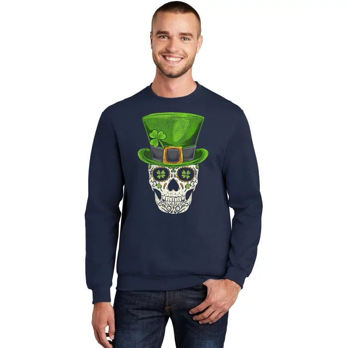 Irish Skull St Patricks Day Tall Sweatshirt