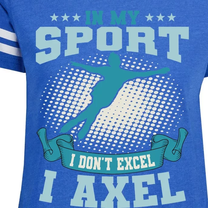 Ice Skating Skater Skates I Axel Sport Enza Ladies Jersey Football T-Shirt