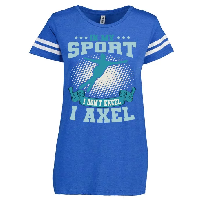 Ice Skating Skater Skates I Axel Sport Enza Ladies Jersey Football T-Shirt