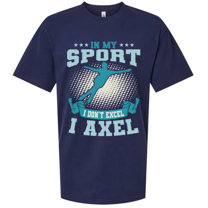 Ice Skating Skater Skates I Axel Sport Sueded Cloud Jersey T-Shirt