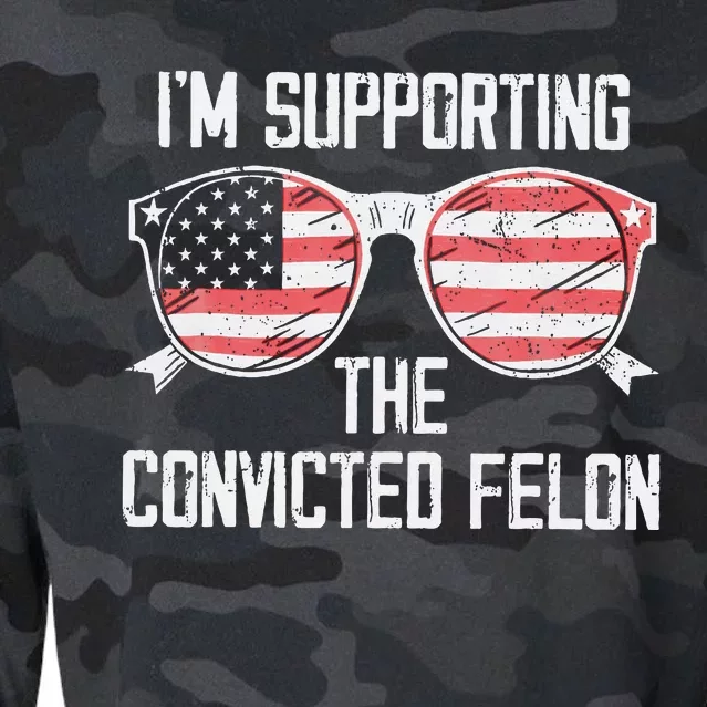 IM Supporting The Convicted Felon Cropped Pullover Crew