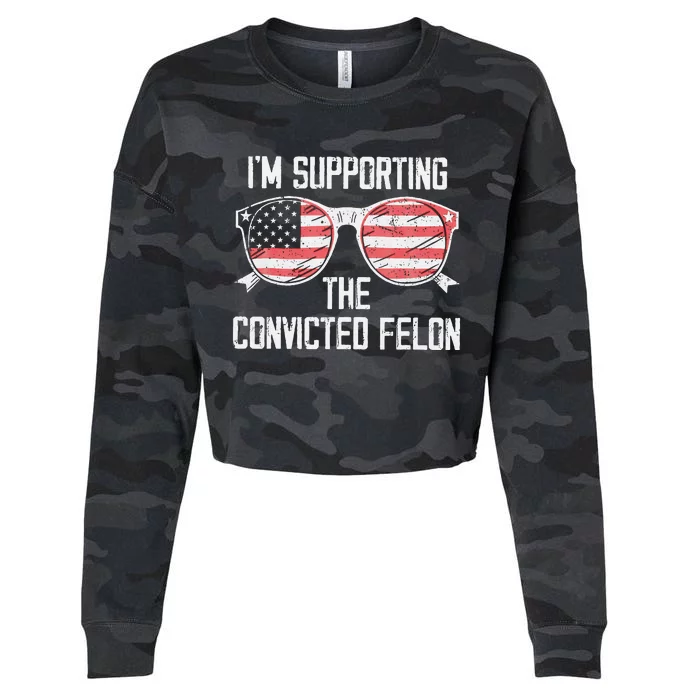 IM Supporting The Convicted Felon Cropped Pullover Crew