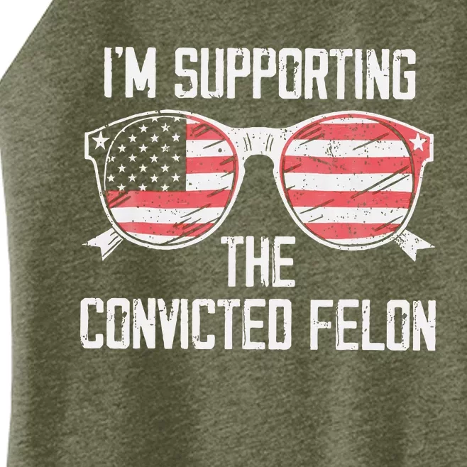 IM Supporting The Convicted Felon Women’s Perfect Tri Rocker Tank