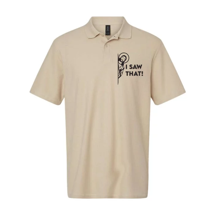 I Saw That Funny Jesus Meme Christian Softstyle Adult Sport Polo