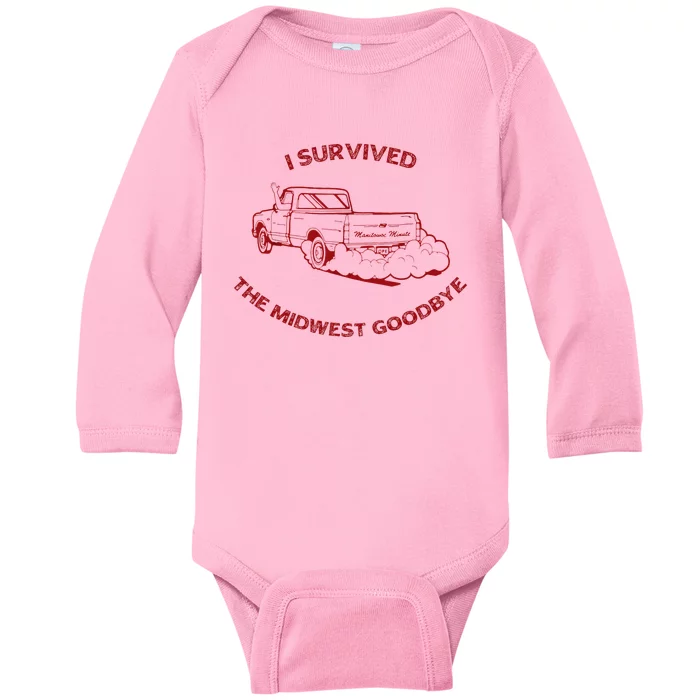 I Survived The Midwest Goodbye Baby Long Sleeve Bodysuit