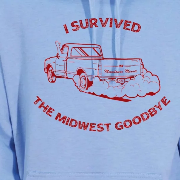 I Survived The Midwest Goodbye Unisex Surf Hoodie